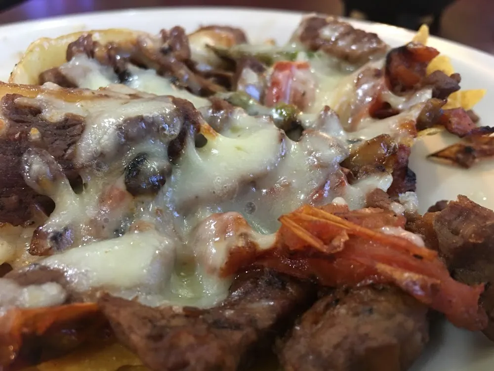 Steak and Rice with Cheese Dip